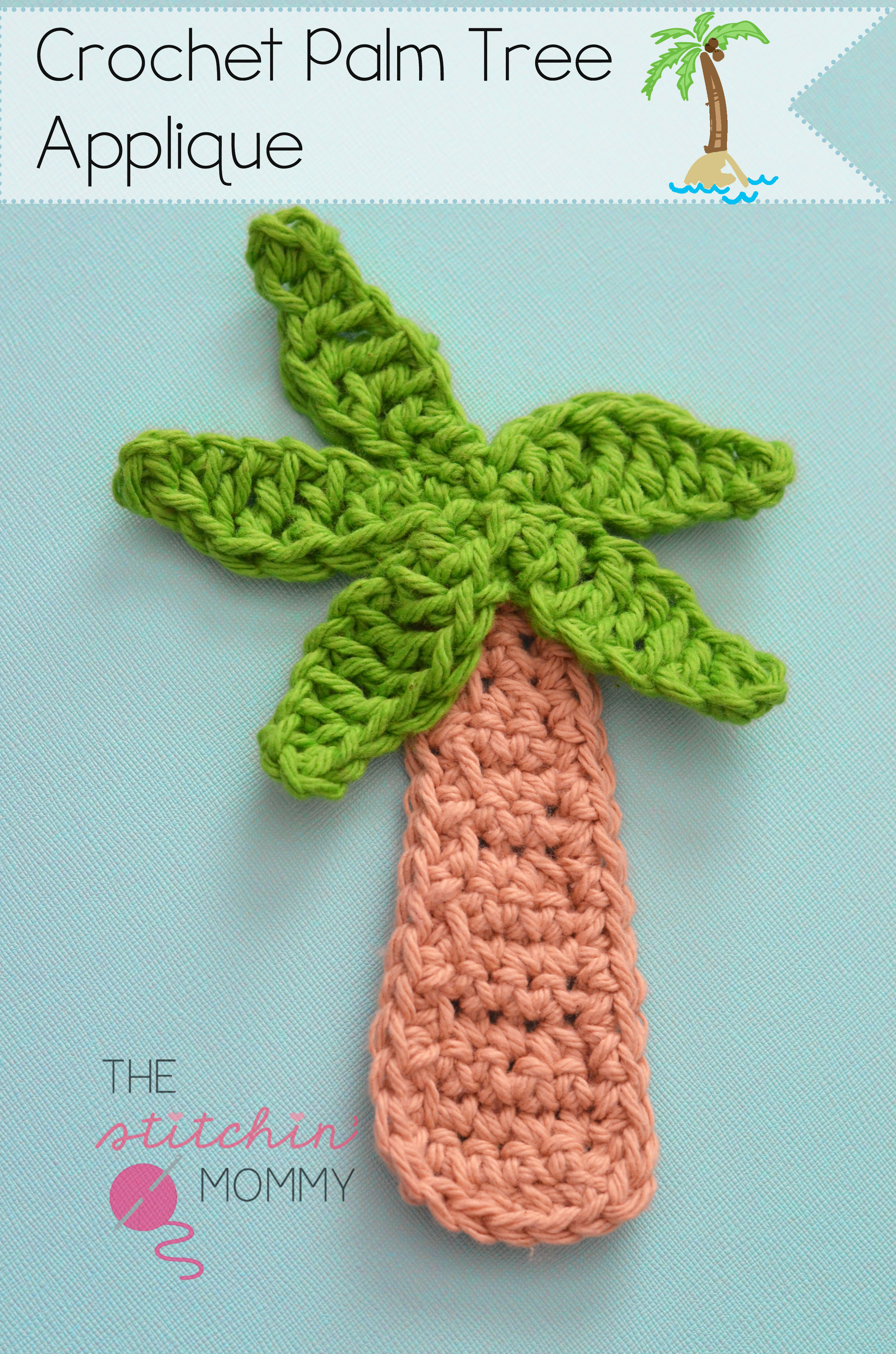 Palm Tree Applique - Free Pattern - The Stitchin Mommy, image size:2448x3696