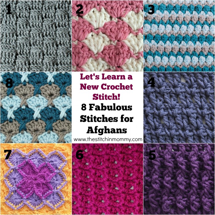 Let's Learn a New Crochet Stitch 8 Stitches for Afghans