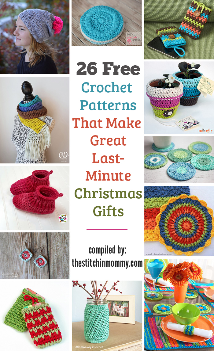 26 Free Crochet Patterns That Make Great Last Minute Christmas Gifts