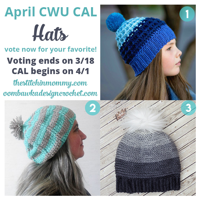 Month 4 April CWU CAL - Hats | www.thestitchinmommy.com