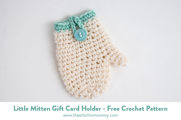 Little Mitten Gift Card Holder - Free Crochet Pattern # 